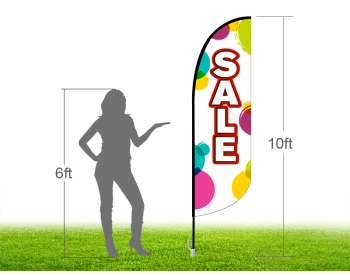 10ft SALE Stock Blade Flag with Ground Stake 02