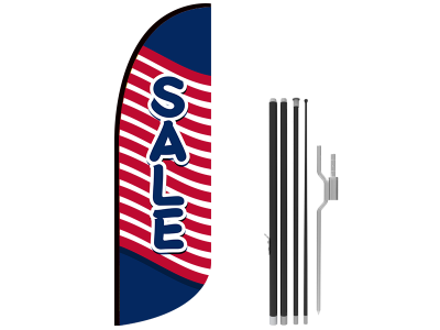 10ft SALE Stock Blade Flag with Ground Stake 03