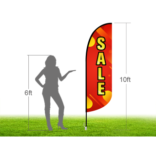 10ft SALE Stock Blade Flag with Ground Stake 05