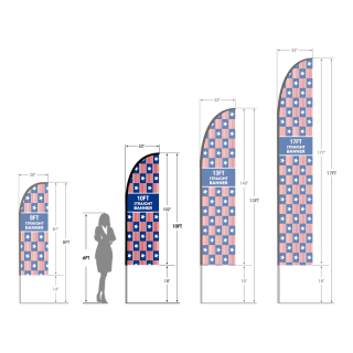 10ft Straight Feather Flag with Ground Stake