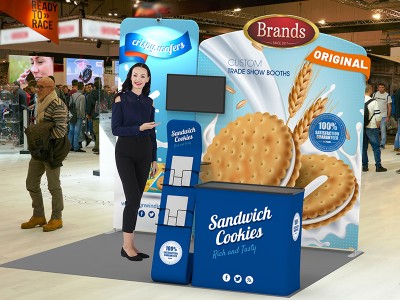 10x10ft Custom Trade Show Booth 04