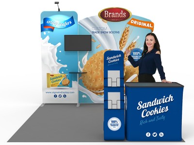 10x10ft Custom Trade Show Booth 04