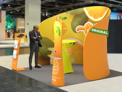 Custom 10x10ft C-Shaped Private Enclosure Trade Show Display Booth Kit 09