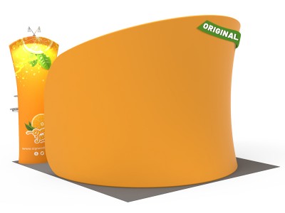 Custom 10x10ft C-Shaped Private Enclosure Trade Show Display Booth Kit 09