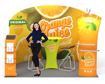 Custom 10x10ft C-Shaped Private Enclosure Trade Show Display Booth Kit 09