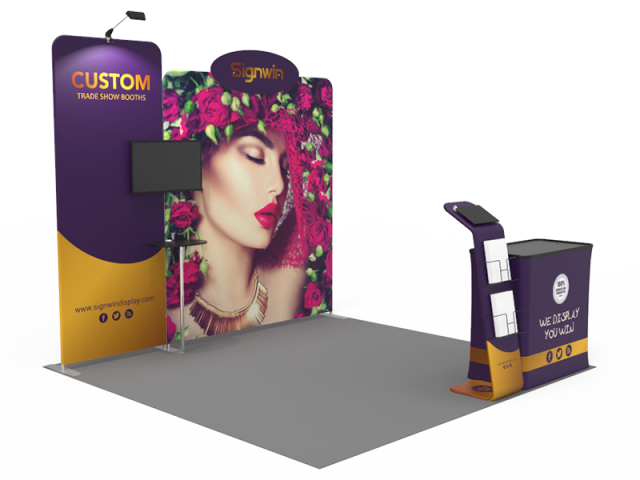10x10ft Custom Trade Show Booth 14