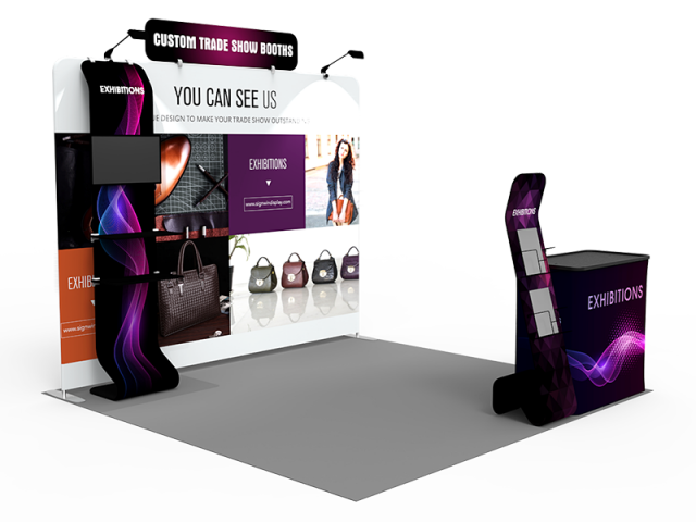 10x10ft Custom Trade Show Booth F