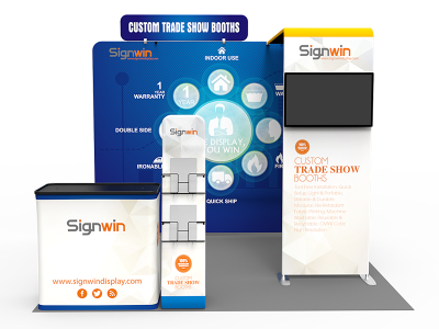 10x10ft Custom Design Printing Archy Monitor Tension Fabric Trade Show Booth M