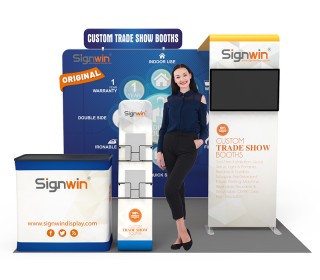 10x10ft Custom Design Printing Archy Monitor Tension Fabric Trade Show Booth M