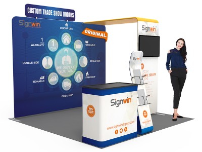 10x10ft Custom Design Printing Archy Monitor Tension Fabric Trade Show Booth M