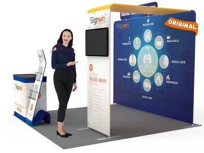 10x10ft Custom Design Printing Archy Monitor Tension Fabric Trade Show Booth M