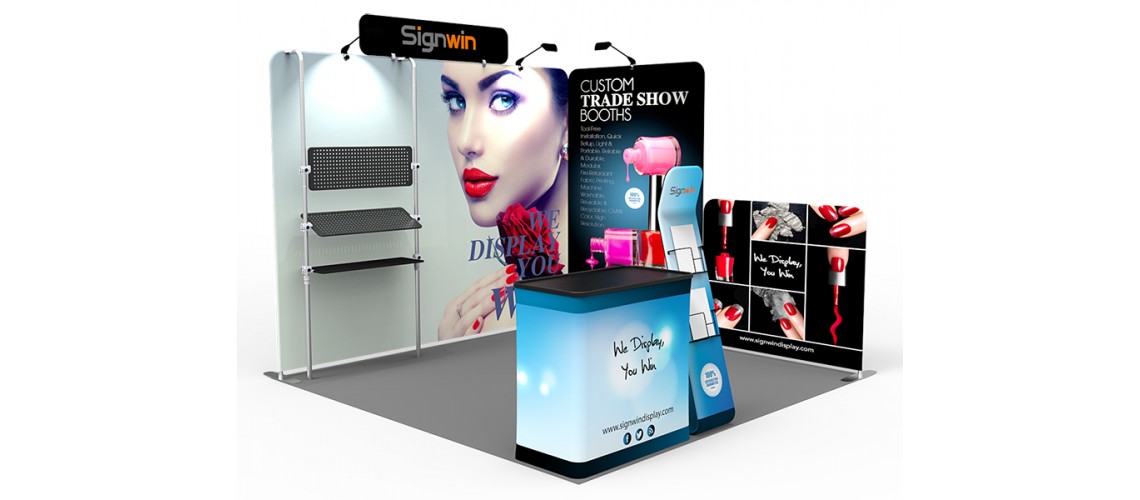 Custom 10x10ft Trade Show Booths - Fabric Printing - Signwin