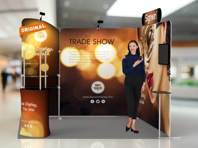 10x10ft Custom Corner & Element Trade Show Booth T