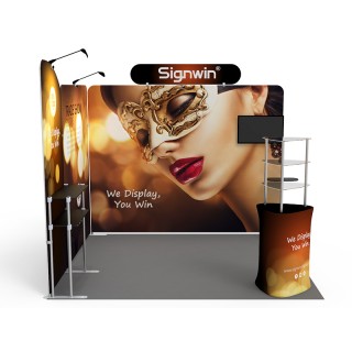 10x10ft Custom Corner & Element Trade Show Booth T