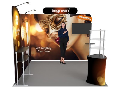 10x10ft Custom Corner & Element Trade Show Booth T
