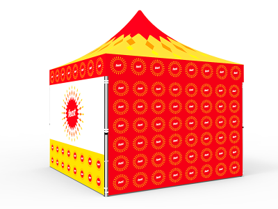 10x10 Custom Pop Up Canopy Tent & 4 x Single-Sided Full Walls