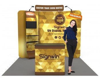 10x10ft Standard Waterfall Monitor Trade Show Booth 16