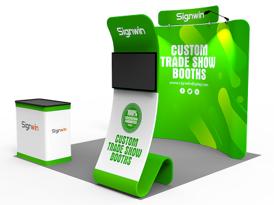 Custom 10x10ft Standard Serpentine Monitor Trade Show Display Booth Kit 24