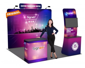 Custom 10x10ft Standard Monitor Table Trade Show Display Booth Kit 27