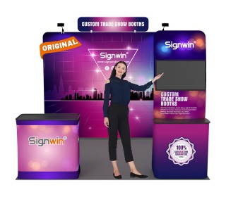 Custom 10x10ft Standard Monitor Table Trade Show Display Booth Kit 27 (Frame + Graphic)