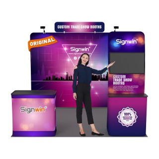 Custom 10x10ft Standard Monitor Table Trade Show Display Booth Kit 27