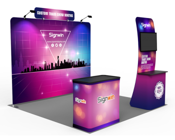 Custom 10x10ft Standard Monitor Table Trade Show Display Booth Kit 27