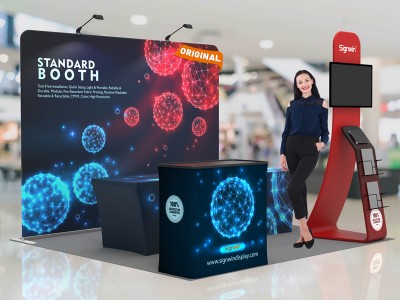 Custom 10x10ft Standard Multi-Functional Monitor Media Trade Show Display Booth Kit 32