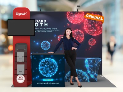 Custom 10x10ft Standard Multi-Functional Monitor Media Trade Show Display Booth Kit 32