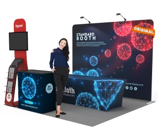 Custom 10x10ft Standard Multi-Functional Monitor Media Trade Show Display Booth Kit 32