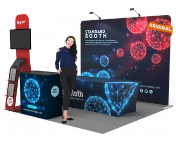 Custom 10x10ft Standard Multi-Functional Monitor Media Trade Show Display Booth Kit 32