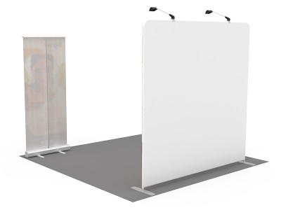 Custom 10x10ft Standard Flat Backdrop & Roll Up Banner Tension Fabric Trade Show Display Booth Kit 35