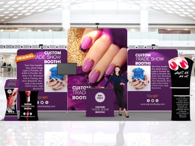 10x20ft Custom Trade Show Booth L 10x20ft Custom Trade Show Booth L