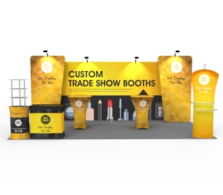 Custom 10x10ft Standard Monitor Table Trade Show Display Booth Kit 27 ...