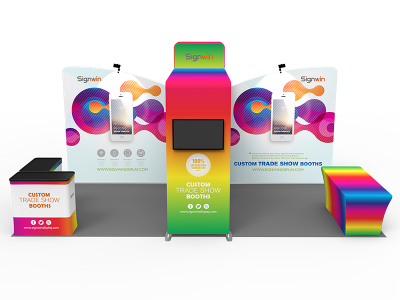 10x20ft Custom Trade Show Booth Q
