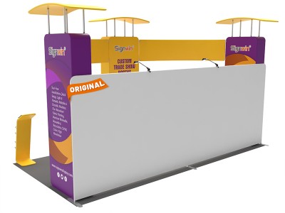Custom 10x20ft Inline & Peninsula 3D Vertical Column Trade Show Display Booth Kit S Custom 10x20ft Inline & Peninsula 3D Vertical Column Trade Show Display Booth Kit S