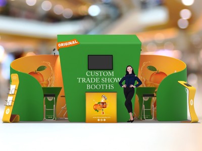 Custom 10x20ft Private Enclosure & Archy Monitor Trade Show Display Booth Kit T