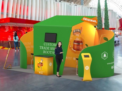 Custom 10x20ft Private Enclosure & Archy Monitor Trade Show Display Booth Kit T