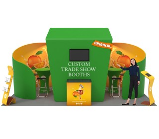 Custom 10x20ft Private Enclosure & Archy Monitor Trade Show Display Booth Kit T