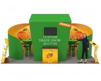Custom 10x20ft Private Enclosure & Archy Monitor Trade Show Display Booth Kit T