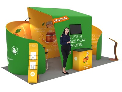 Custom 10x20ft Private Enclosure & Archy Monitor Trade Show Display Booth Kit T
