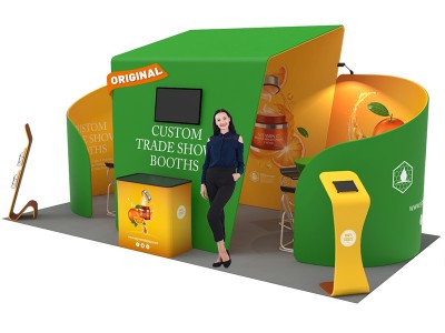 Custom 10x20ft Private Enclosure & Archy Monitor Trade Show Display Booth Kit T