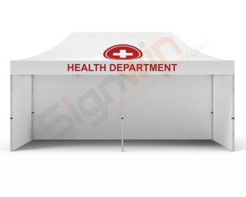 Medical/Quarantine/Isolation Tent 10x20 White with 3-Sided Full Walls 01