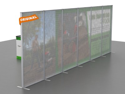 Custom 10x20ft Standard Modular Easystem SEG Backwall & iPad Literature Stand & Case to Podium SEG Trade Show Booth Kit 03