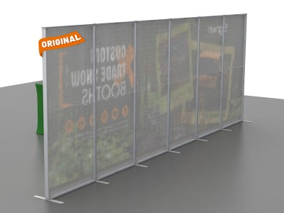 Custom 10x20ft Standard Easystem SEG & Trapezoid Display Counter with Designed Graphic SEG Trade Show Display Booth Kit 06