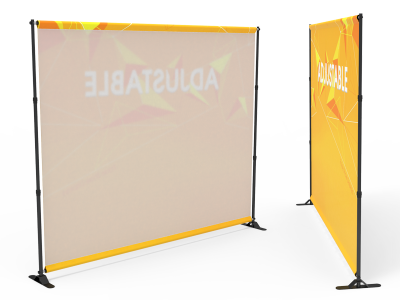 Custom 10ft Adjustable Large Tube Telescopic Tension Fabric Backdrop Banner Stand Display