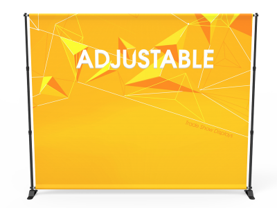 Custom 10ft Adjustable Large Tube Telescopic Tension Fabric Backdrop Banner Stand Display (Frame + Graphic)