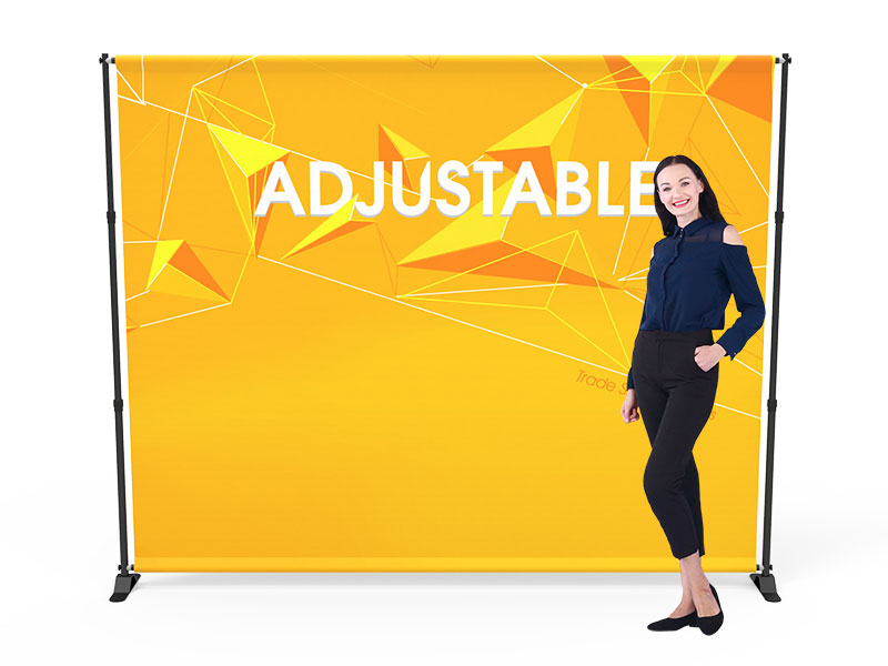 Custom 10ft Adjustable Large Tube Telescopic Tension Fabric Backdrop Banner Stand Display (Frame + Graphic) - SIGNWIN