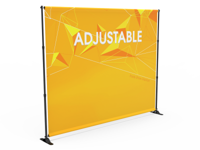 Custom 10ft Adjustable Large Tube Telescopic Tension Fabric Backdrop Banner Stand Display (Frame + Graphic)