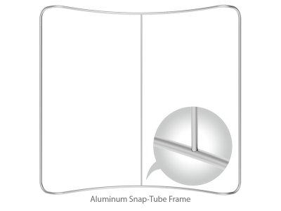 Custom 10ft Curved & Recyclable Tension Fabric Trade Show Booth Backwall Display with Durable Case to Podium