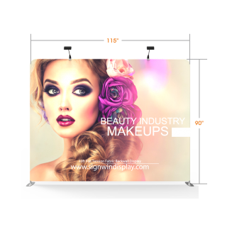 Custom 10ft Flat & Durable Tension Fabric Trade Show Backwall Display